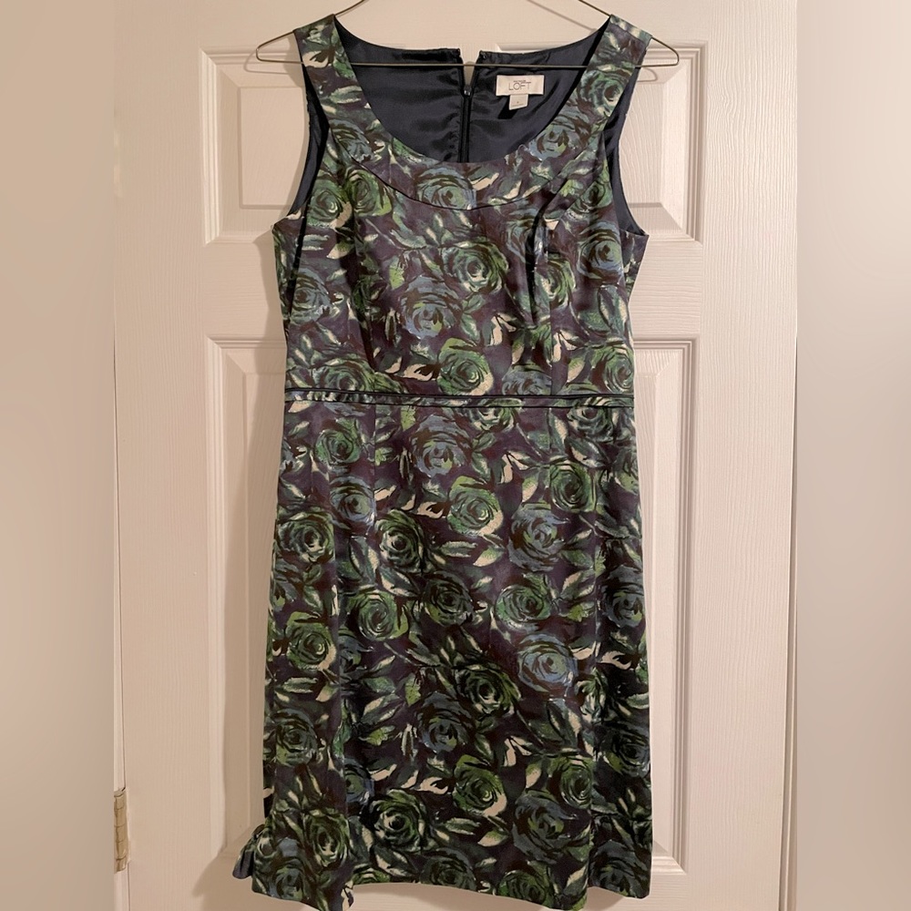 Loft Rose Print Dress